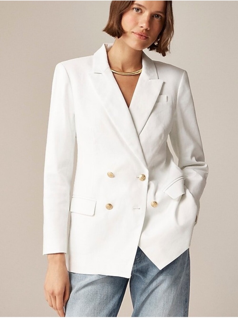 J. Crew Greta Linen Blend Blazer- Size 6 Tall